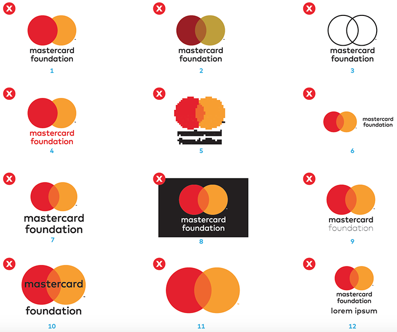 Mastercard Foundation brand mark mistakes