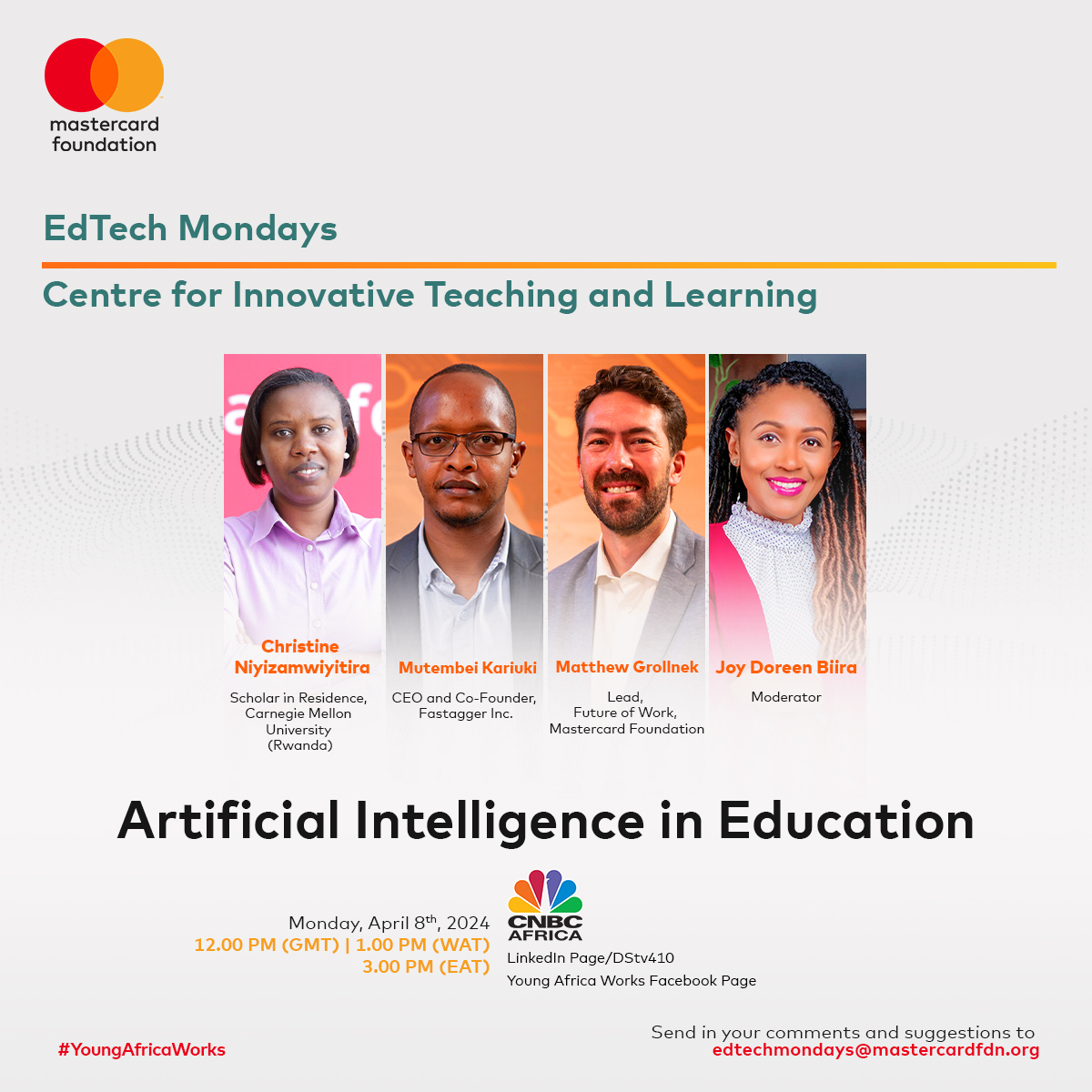 EdTech Mondays Poster for Artificial Intelligence in Education