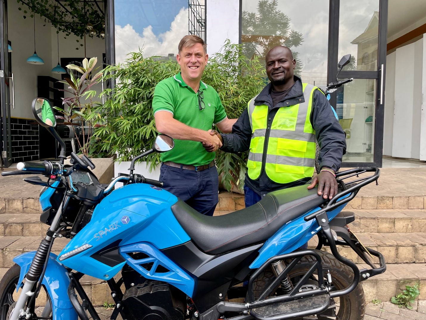 Powerhive CEO Christopher Hornor and Manasse Akhwale, a rider recently financed by 4G Capital